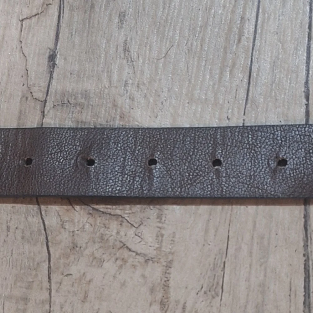 Black Camo Synthetic Leather Belt with Silver Buckle Sz L YOUTH